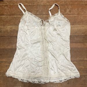 Vintage Satin and Lace Top